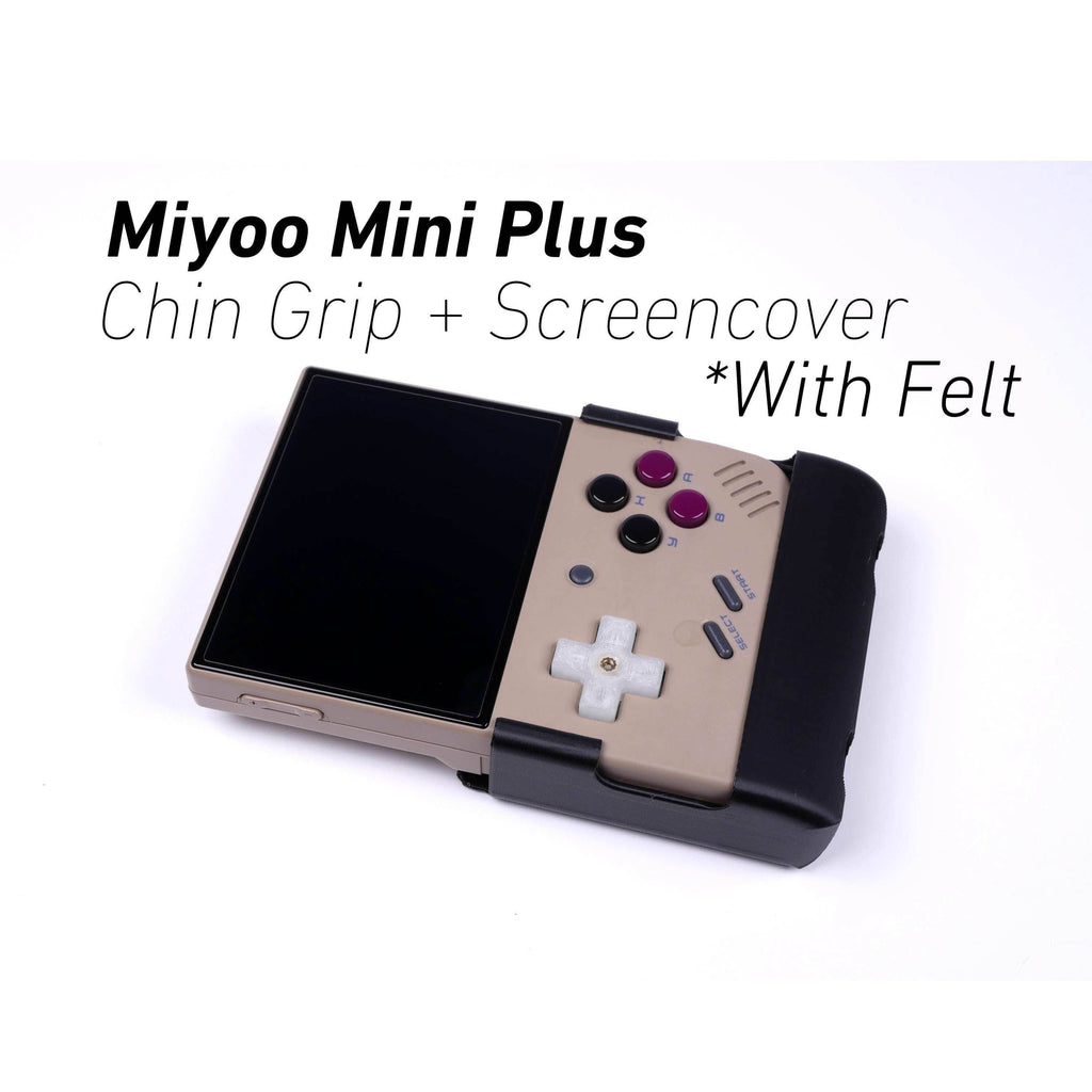 Miyoo Mini Plus Reversible Screen Cover Chin Grip Felt Screen Protector - White