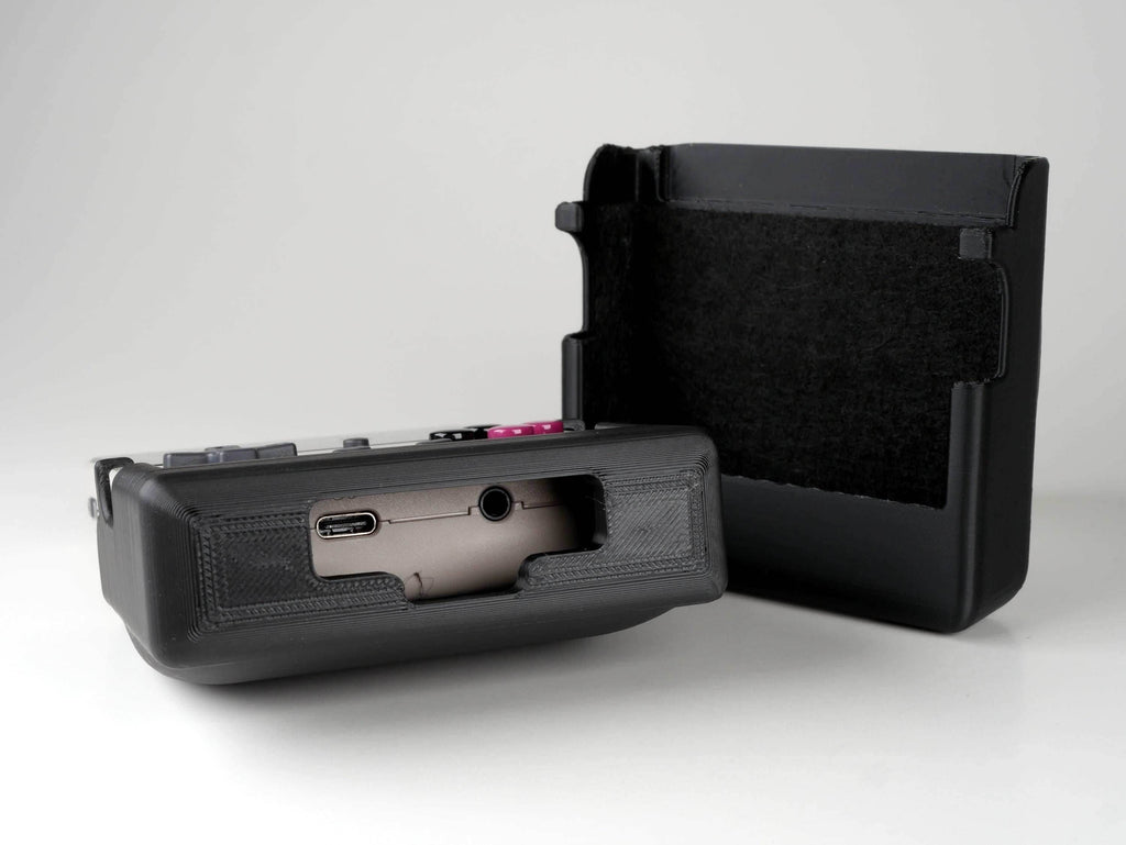 Anbernic RG35XX Plus Reversible Screen Cover GBC Style Chin Grip Felt Screen Protector - Black