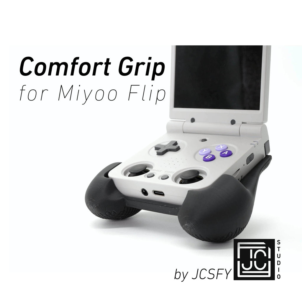 Comfort Grip for Miyoo Flip by JCSFY Textured Handles Black Miyoo Flip Hand Held Thick Color | Slots Into Mobile Gaming Device - Brown