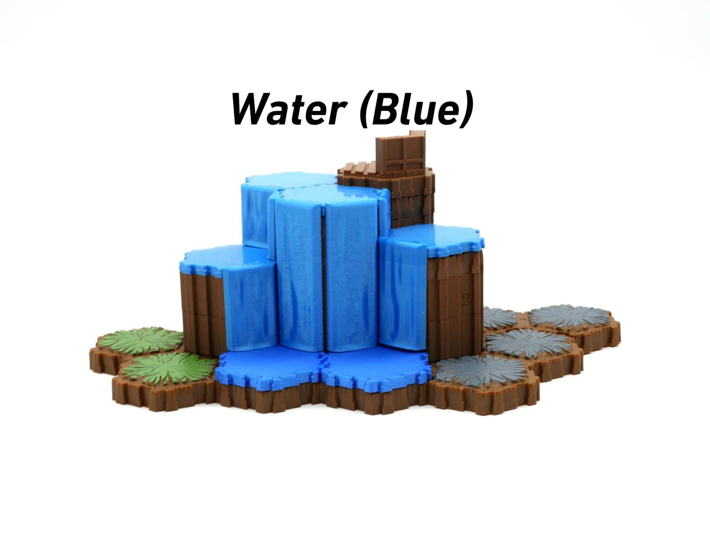 Waterfalls Accessory Hero Scape Compatible Hex Terrain | Tabletop Battle Pieces | Paintable Miniature Board Game| Role Play heroscape pieces - Toxic Acid (Green)