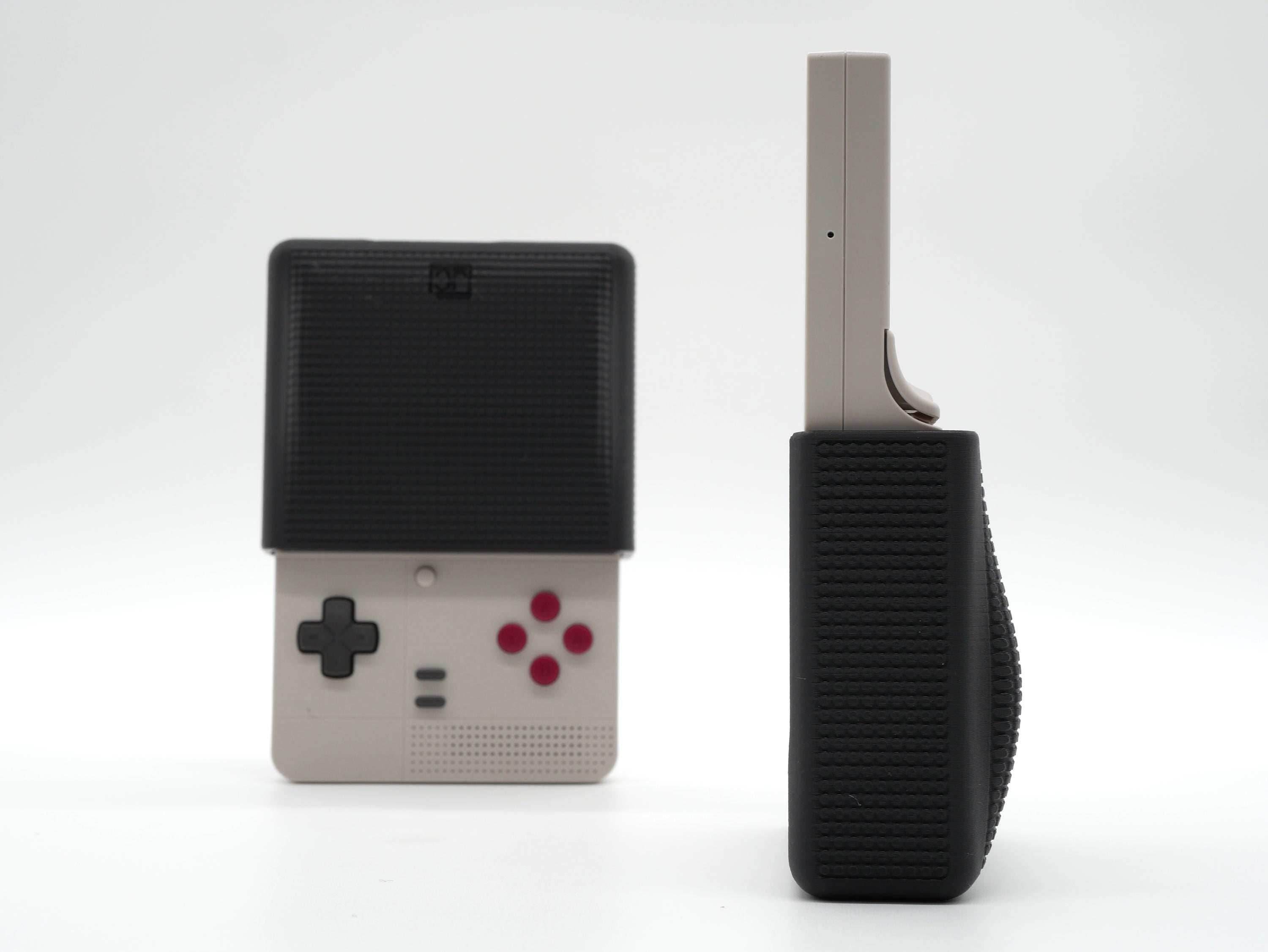 Retroid Pocket Classic Reversible Screen Cover GBC Chin Grip Felt Screen Protector | Gaming Handheld Protection with Fun Textured Pattern - Black