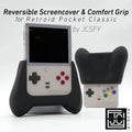 Retroid Pocket Classic Reversible Screen Cover Comfort Grip Felt Screen Protector | Gaming Handheld Protection with Textured Pattern - Black