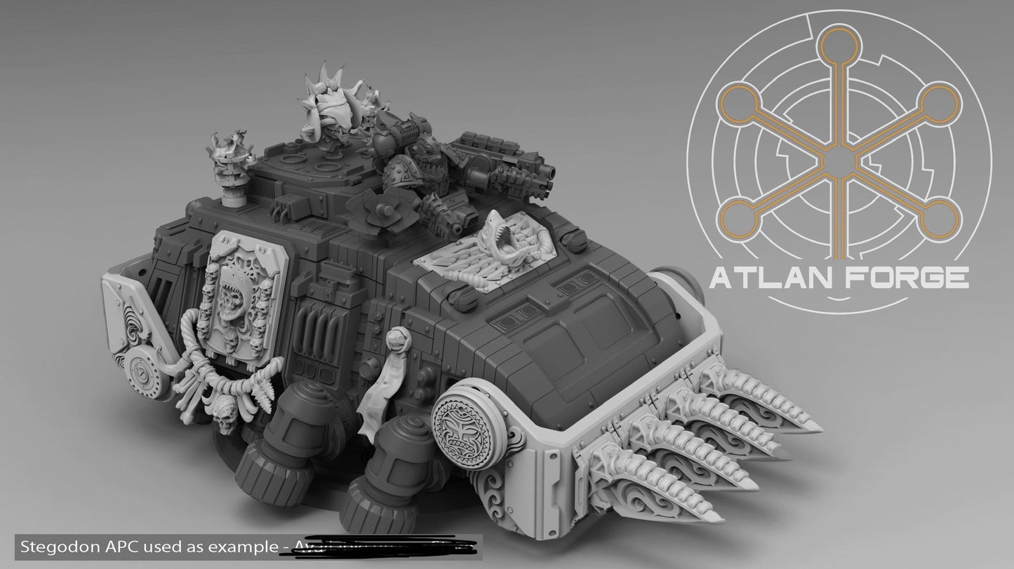 3d Printed Shark Knight Vehicle Ornaments by Atlan Forge Miniatures