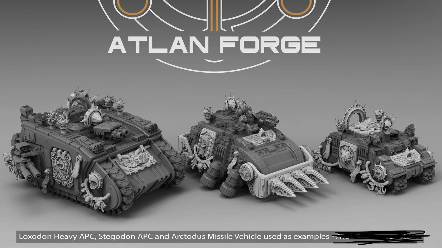 3d Printed Shark Knight Vehicle Ornaments by Atlan Forge Miniatures