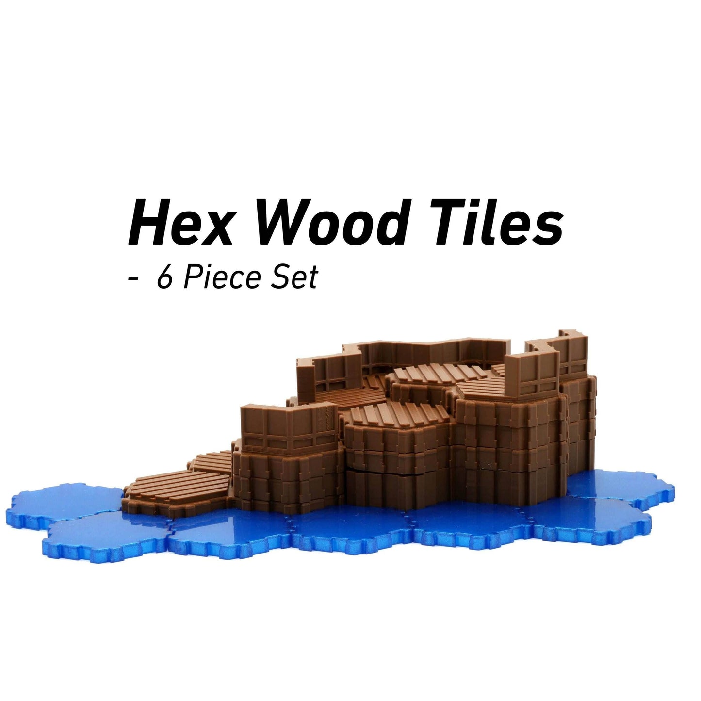Wood Hexes Hero Scape Land Tiles | Tabletop Terrain Hex Piece | HeroScape Upgrade Board Game | DnD Role Play Game Battletech Planeswalkers - 