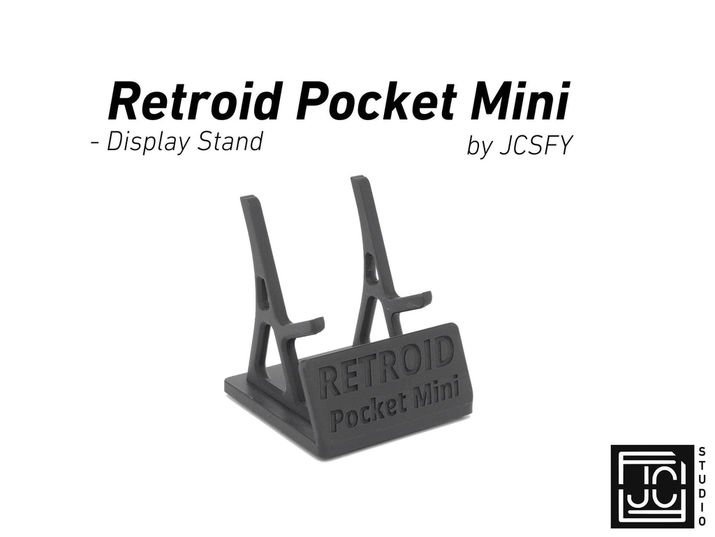 Display Stand for RPMini Retroid Pocket Mini with Charging Space | Dock Shelf Unit Gaming Retro Device Compatible with JCSFY Grips - Black