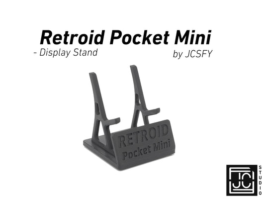 Display Stand for RPMini Retroid Pocket Mini with Charging Space | Dock Shelf Unit Gaming Retro Device Compatible with JCSFY Grips - Black