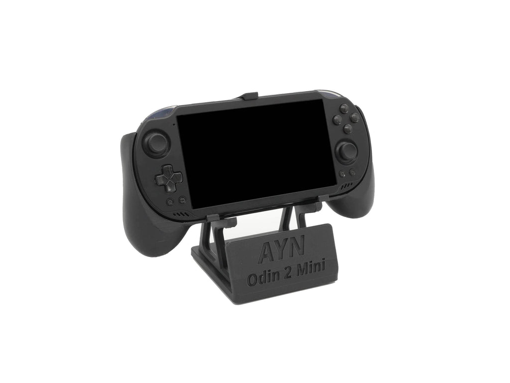 Display Stand for Ayn Odin 2 Mini O2Mini with Charging Space | Dock Shelf Unit Gaming Retro Device Compatible with JCSFY Grips - Black