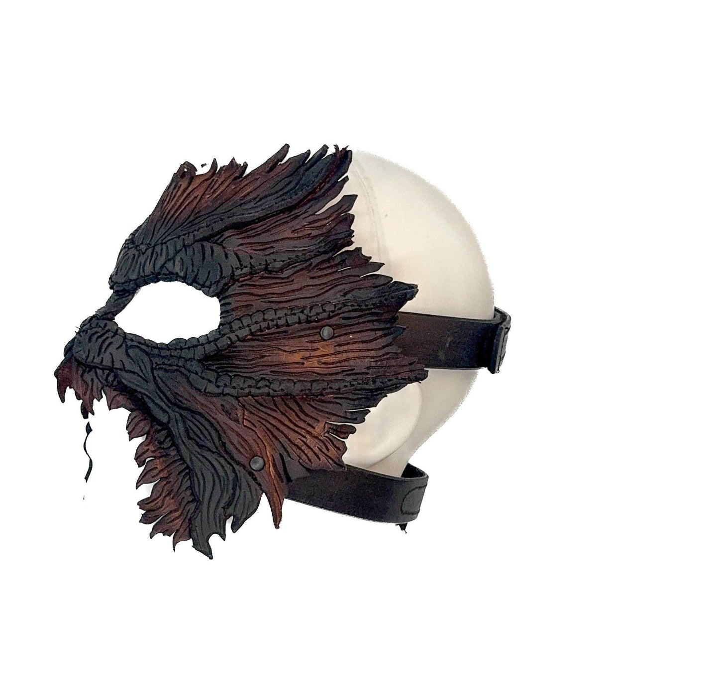 World's End - Handmade Leather Mask for Halloween, Performance or Cosplay Costume - 
