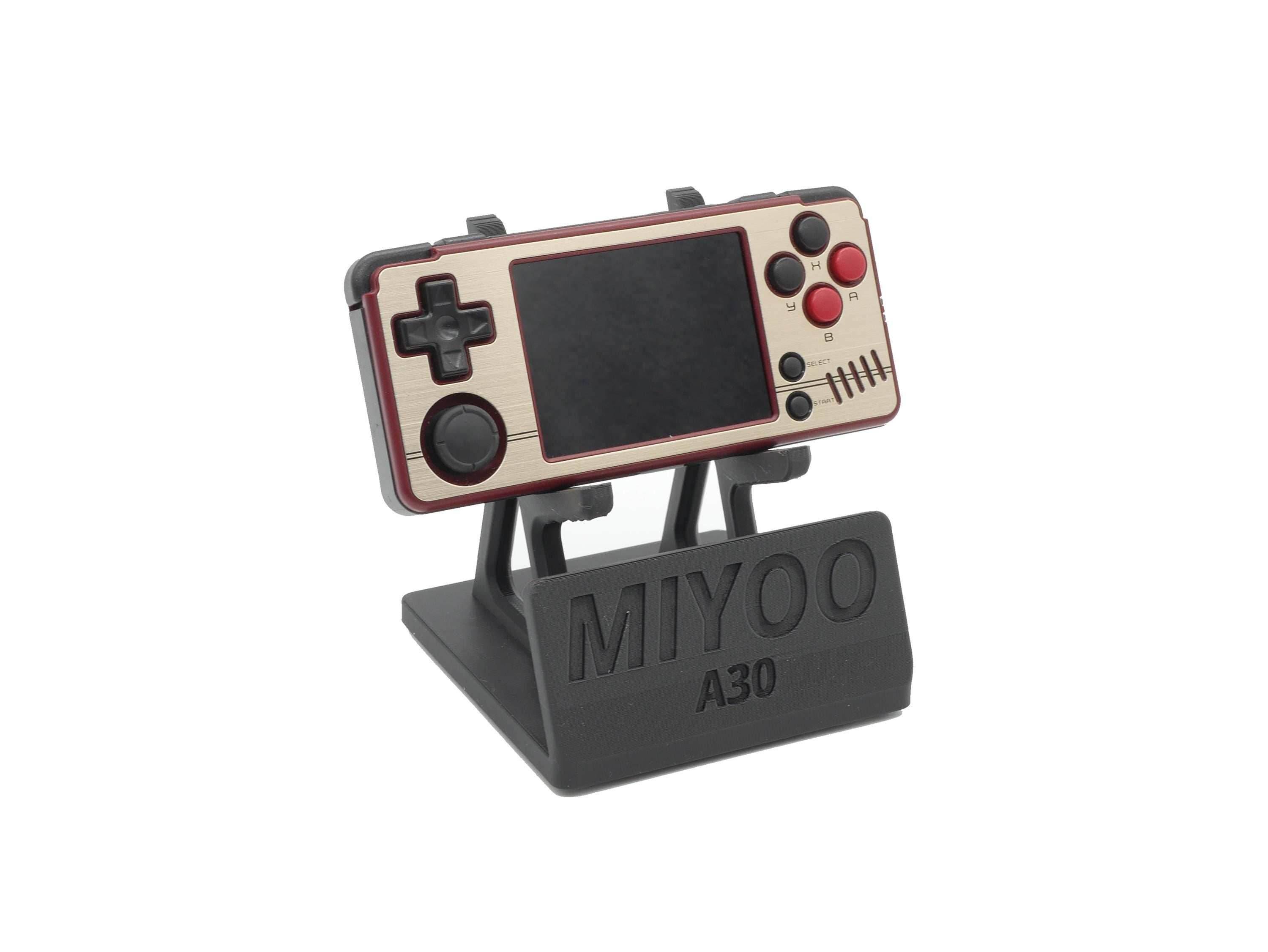 Display Stand for Miyoo A30 with Charging Space | Dock Shelf Unit Gaming Retro Device Compatible with JCSFY Grips - Black