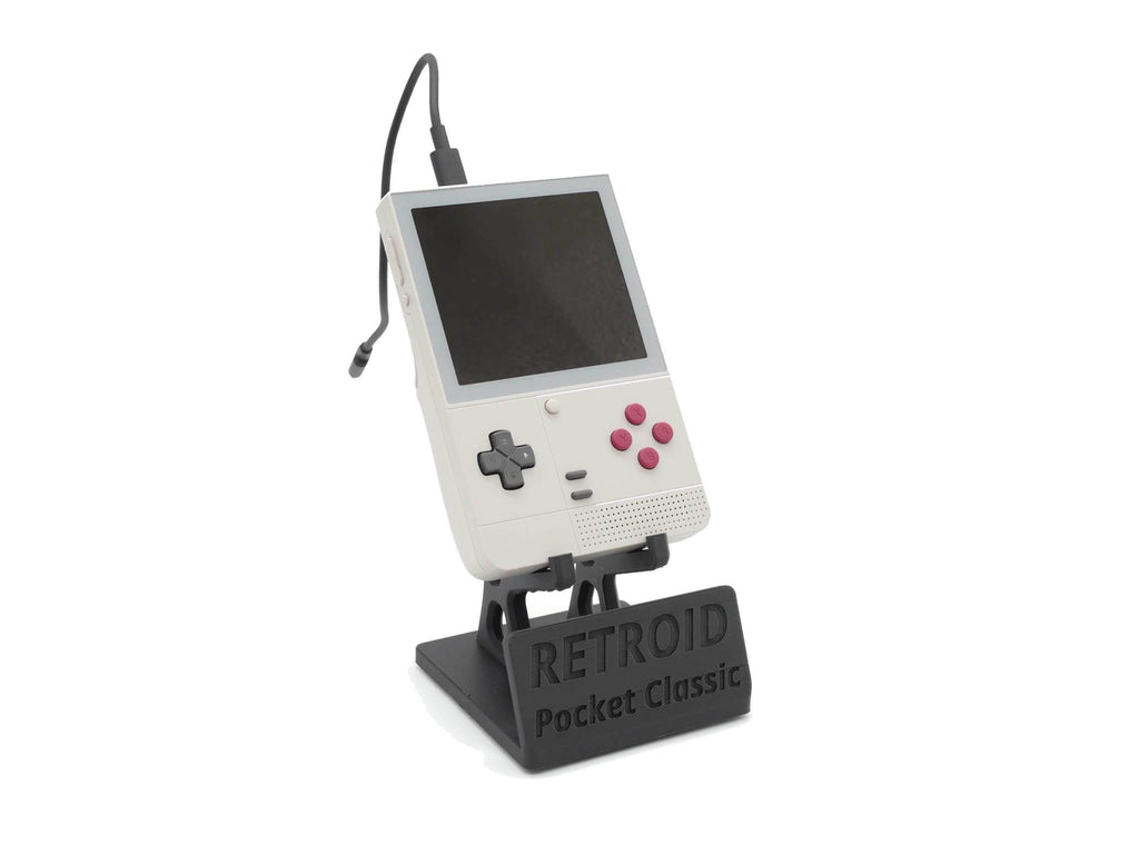 Display Stand for Retroid Pocket Classic with Charging Space | Dock Shelf Unit Gaming Retro Device Compatible with JCSFY Grips - Black