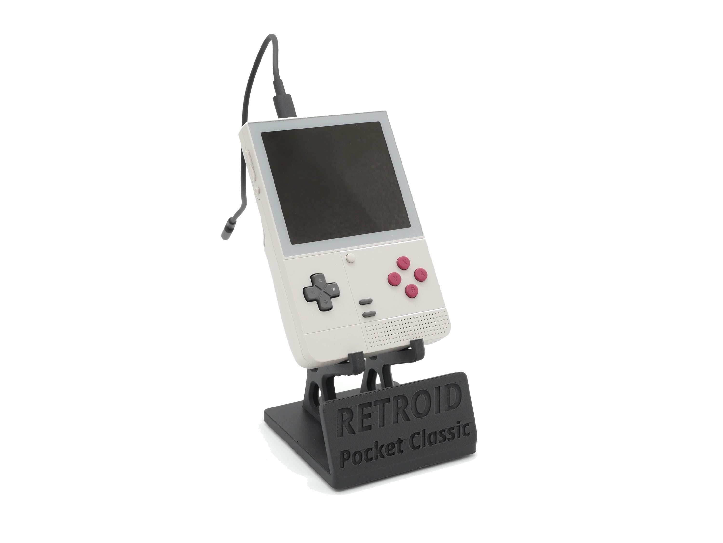 Display Stand for Retroid Pocket Classic with Charging Space | Dock Shelf Unit Gaming Retro Device Compatible with JCSFY Grips - Black