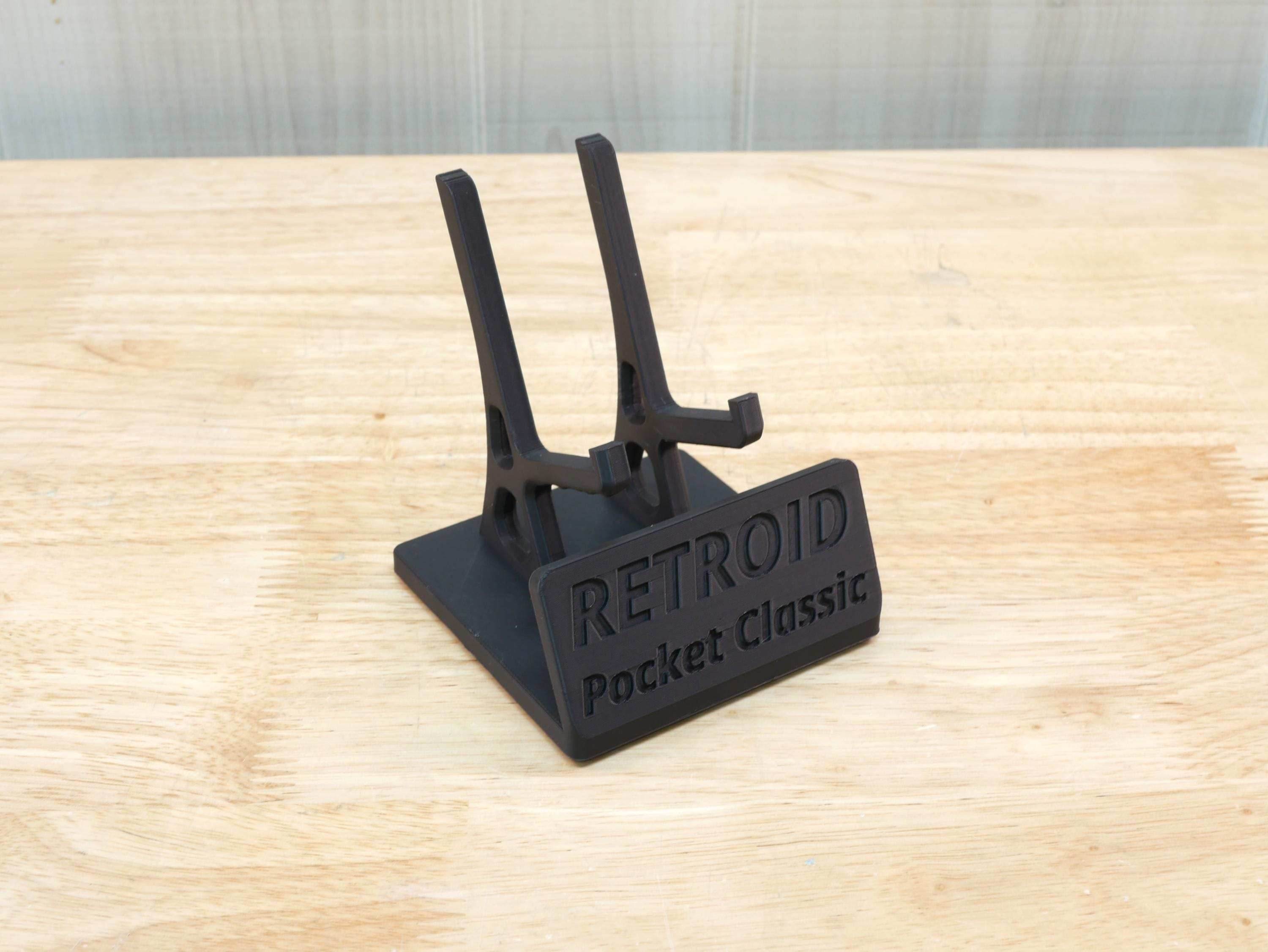 Display Stand for Retroid Pocket Classic with Charging Space | Dock Shelf Unit Gaming Retro Device Compatible with JCSFY Grips - Black