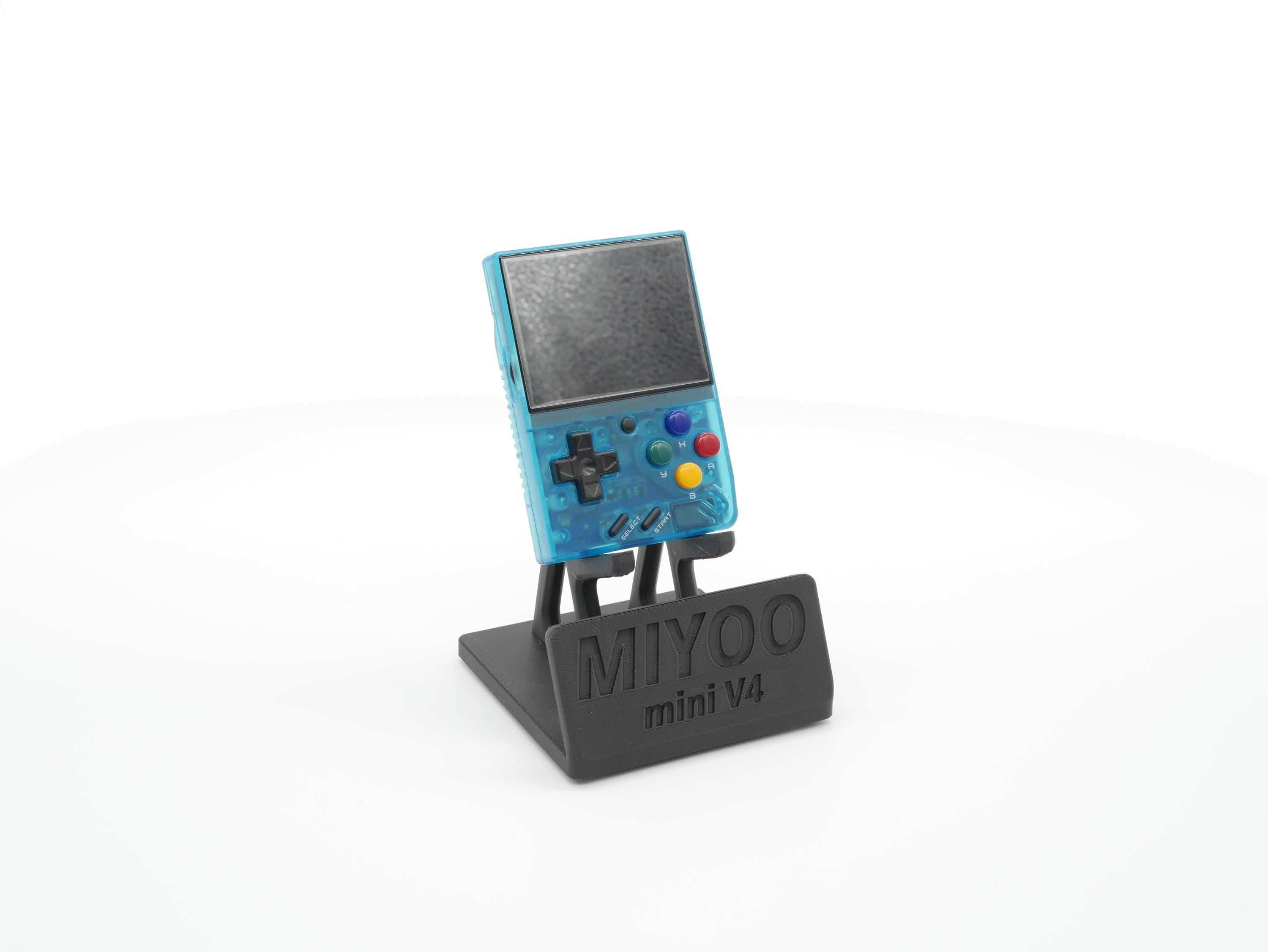Display Stand for Miyoo mini V4 MMV4 with Charging Space | Dock Shelf Unit Gaming Retro Device Compatible with JCSFY Grips - Black