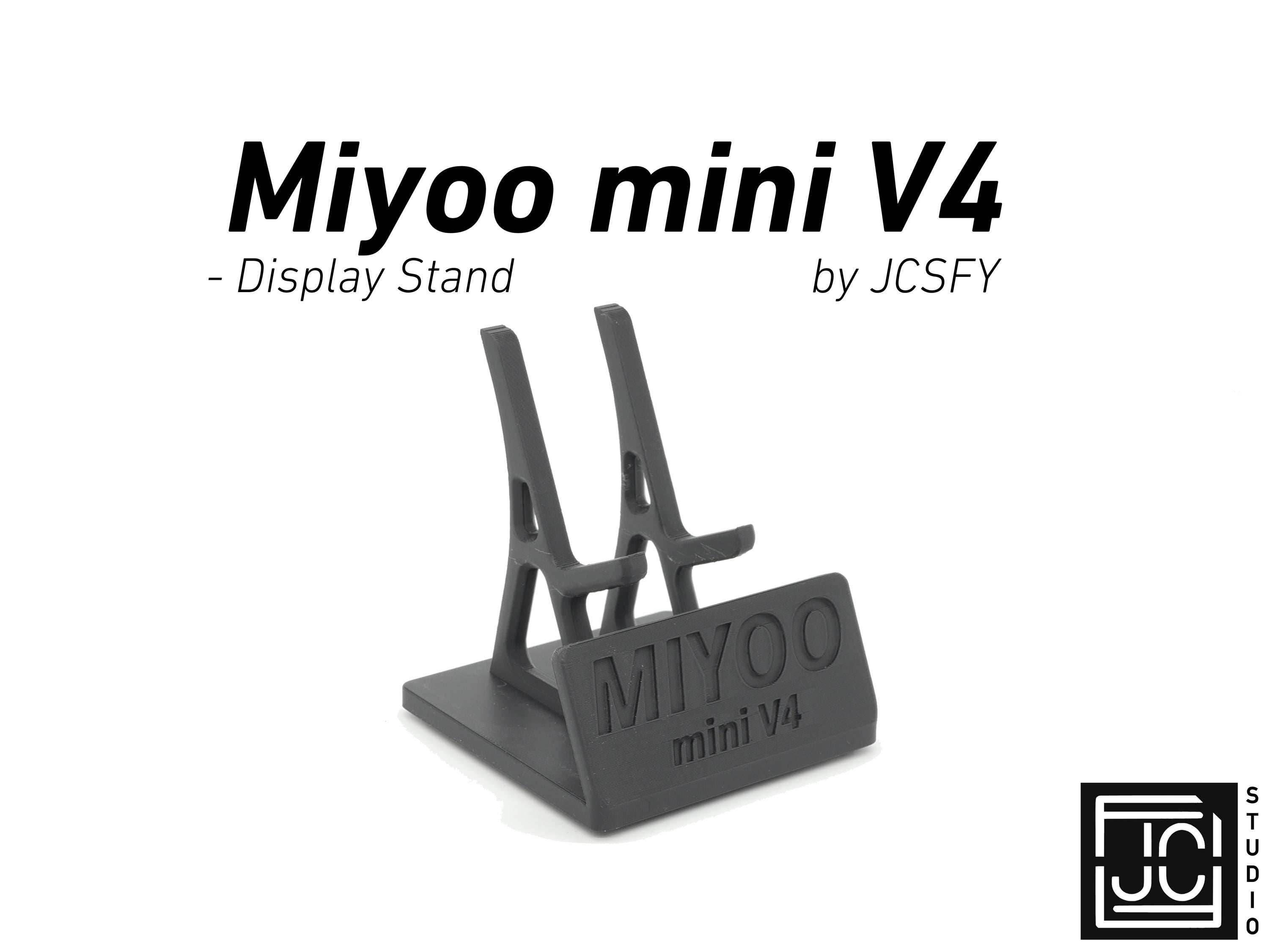 Display Stand for Miyoo mini V4 MMV4 with Charging Space | Dock Shelf Unit Gaming Retro Device Compatible with JCSFY Grips - Black