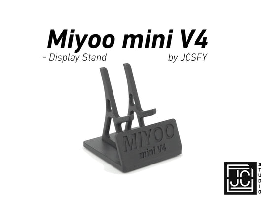 Display Stand for Miyoo mini V4 MMV4 with Charging Space | Dock Shelf Unit Gaming Retro Device Compatible with JCSFY Grips - Black