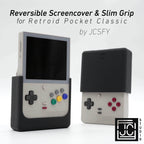 Retroid Pocket Classic Reversible Screen Cover Slim Chin Grip Felt Screen Protector | Gaming Handheld Protection with Fun Textured Pattern - White