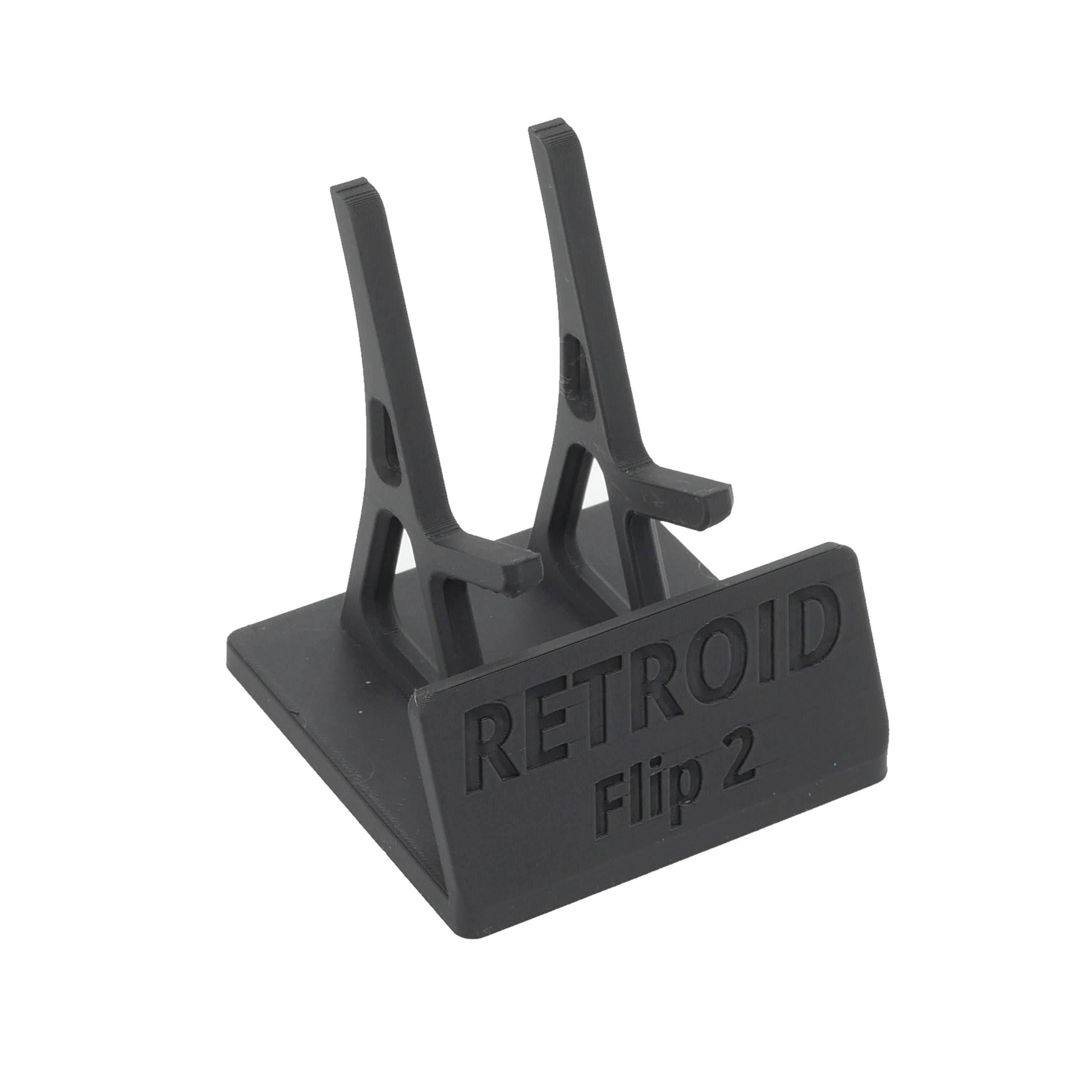 Display Stand for Retroid Flip 2 RFLIP2 RFLIP with Charging Space | Dock Shelf Unit Gaming Retro Device Compatible with JCSFY Grips - Black