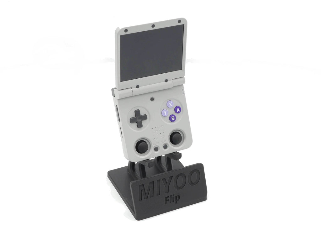 Display Stand for Miyoo Flip MFlip with Charging Space | Dock Shelf Unit Gaming Retro Device Compatible with JCSFY Grips - Black