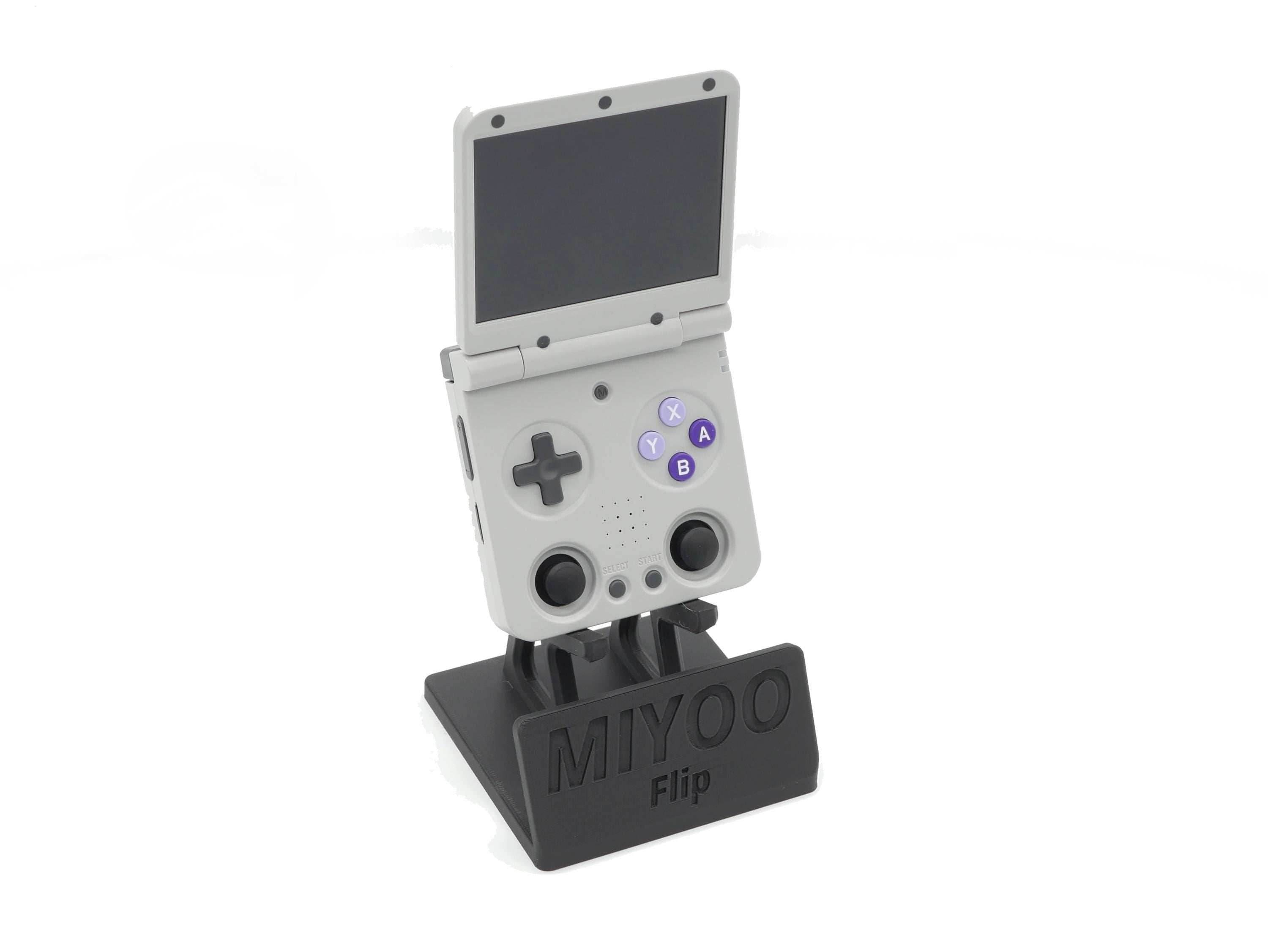 Display Stand for Miyoo Flip MFlip with Charging Space | Dock Shelf Unit Gaming Retro Device Compatible with JCSFY Grips - Black