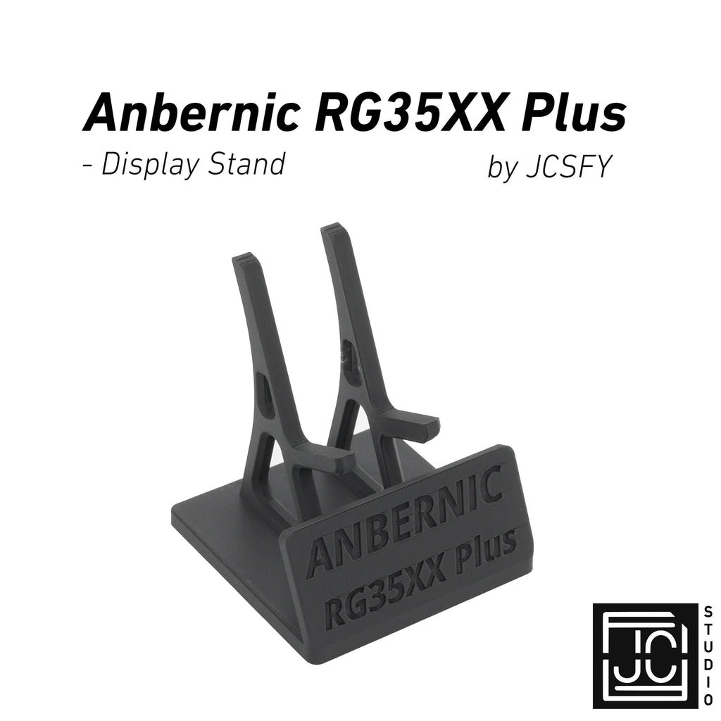 Display Stand for RG35XX Plus Anbernic 35XX with Charging Space | Dock Shelf Unit Gaming Retro Device Compatible with JCSFY Grips - Black