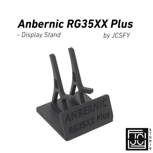 Display Stand for RG35XX Plus Anbernic 35XX with Charging Space | Dock Shelf Unit Gaming Retro Device Compatible with JCSFY Grips - Black