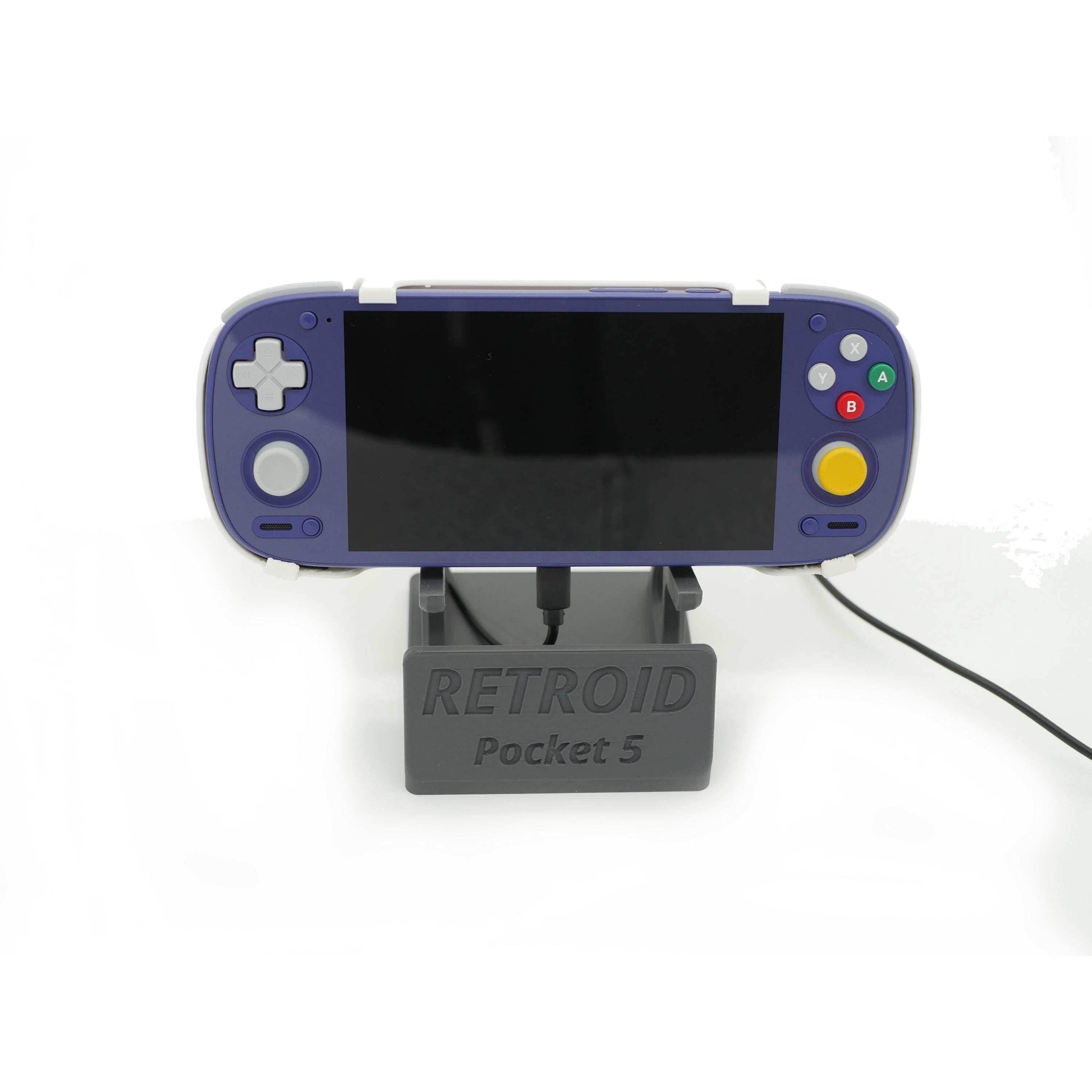 Display Stand for RP5 Retroid Pocket 5 with Charging Space | Dock Shelf Unit Gaming Retro Device Compatible with JCSFY Grips - Black