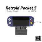 Display Stand for RP5 Retroid Pocket 5 with Charging Space | Dock Shelf Unit Gaming Retro Device Compatible with JCSFY Grips - Black