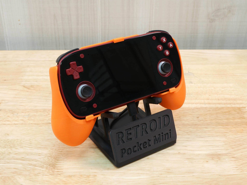 Display Stand for RPMini Retroid Pocket Mini with Charging Space | Dock Shelf Unit Gaming Retro Device Compatible with JCSFY Grips - Black
