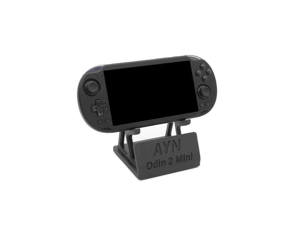 Display Stand for Ayn Odin 2 Mini O2Mini with Charging Space | Dock Shelf Unit Gaming Retro Device Compatible with JCSFY Grips - Black