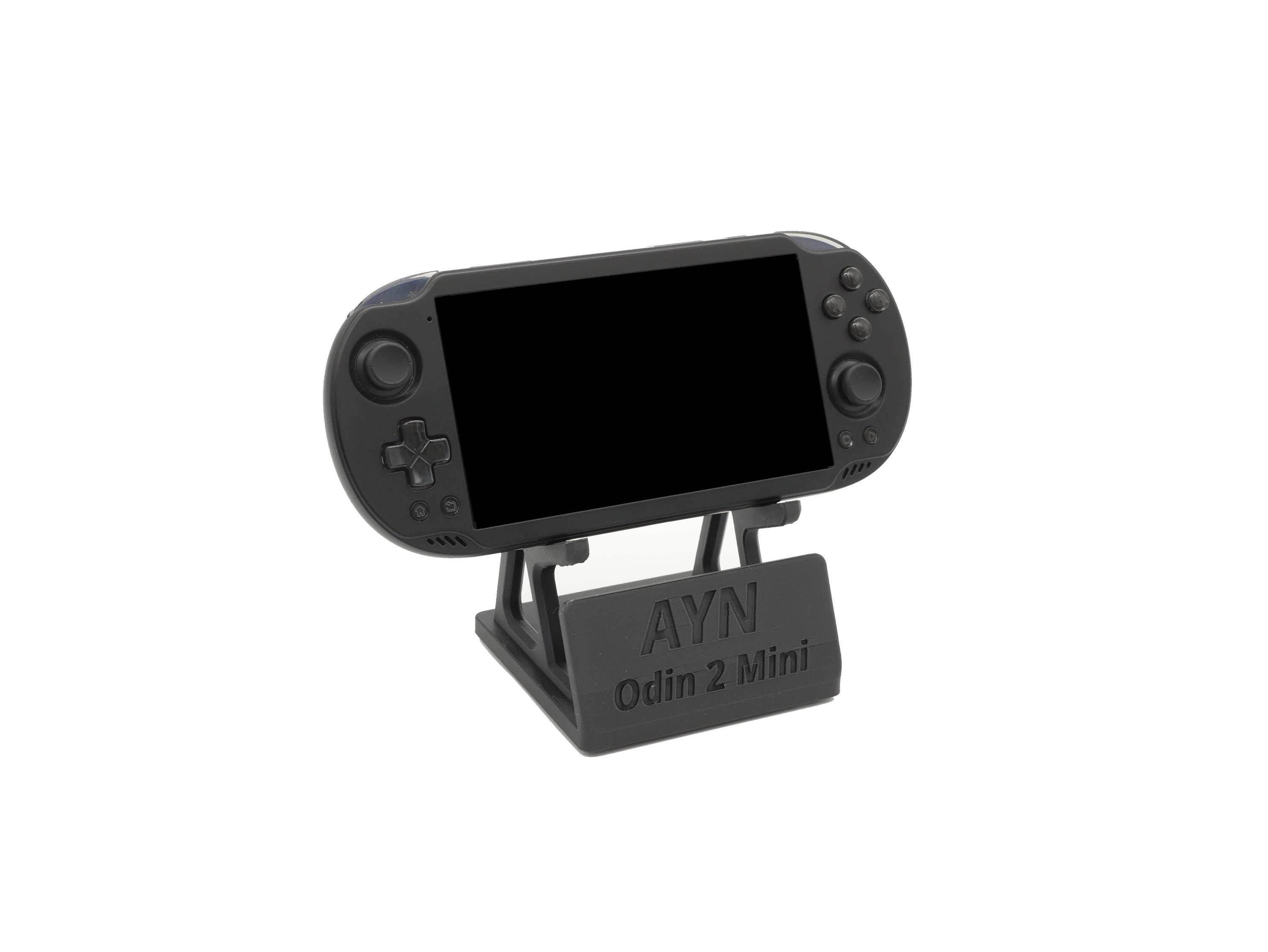 Display Stand for Ayn Odin 2 Mini O2Mini with Charging Space | Dock Shelf Unit Gaming Retro Device Compatible with JCSFY Grips - Black
