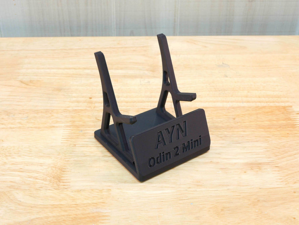 Display Stand for Ayn Odin 2 Mini O2Mini with Charging Space | Dock Shelf Unit Gaming Retro Device Compatible with JCSFY Grips - Black
