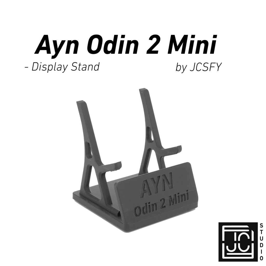 Display Stand for Ayn Odin 2 Mini O2Mini with Charging Space | Dock Shelf Unit Gaming Retro Device Compatible with JCSFY Grips - Black