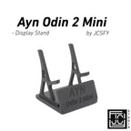 Display Stand for Ayn Odin 2 Mini O2Mini with Charging Space | Dock Shelf Unit Gaming Retro Device Compatible with JCSFY Grips - Black