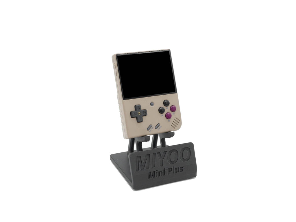 Display Stand for Miyoo Mini Plus MMP + with Charging Space | Dock Shelf Unit Gaming Retro Device Compatible with JCSFY Grips - Black