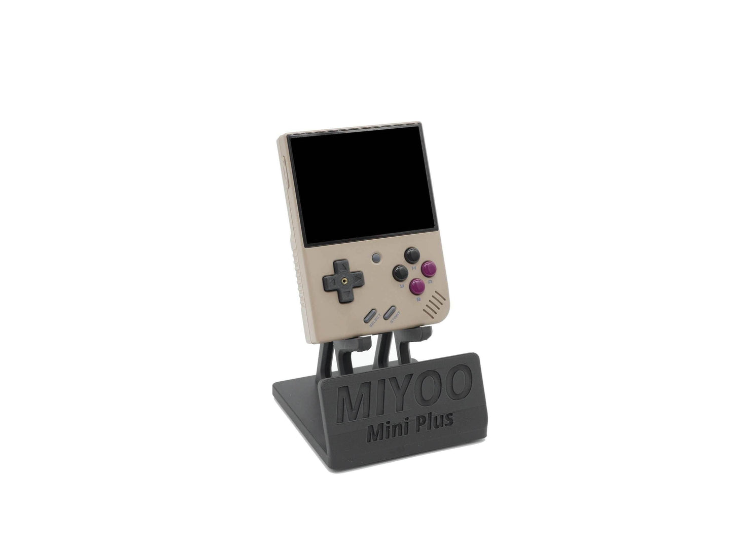 Display Stand for Miyoo Mini Plus MMP + with Charging Space | Dock Shelf Unit Gaming Retro Device Compatible with JCSFY Grips - Black