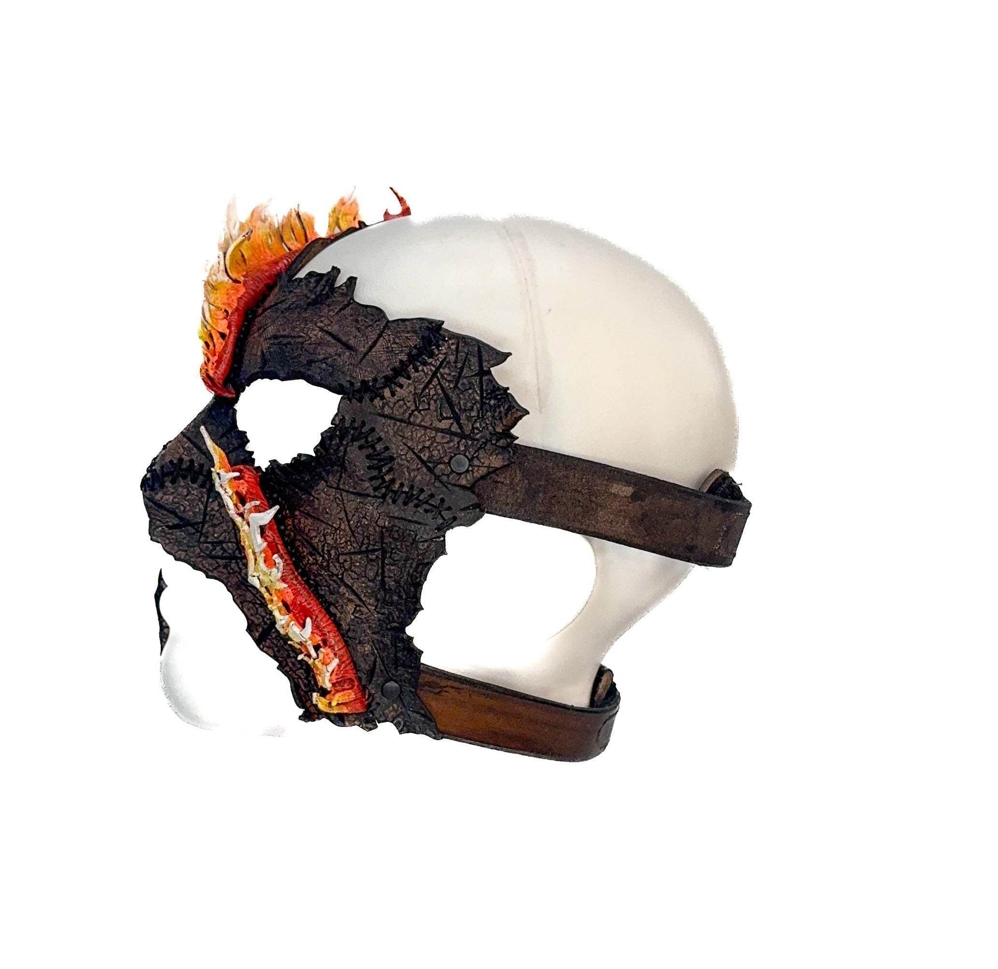In Flames - Handmade Mask for Halloween, Performance or Cosplay Costume - 