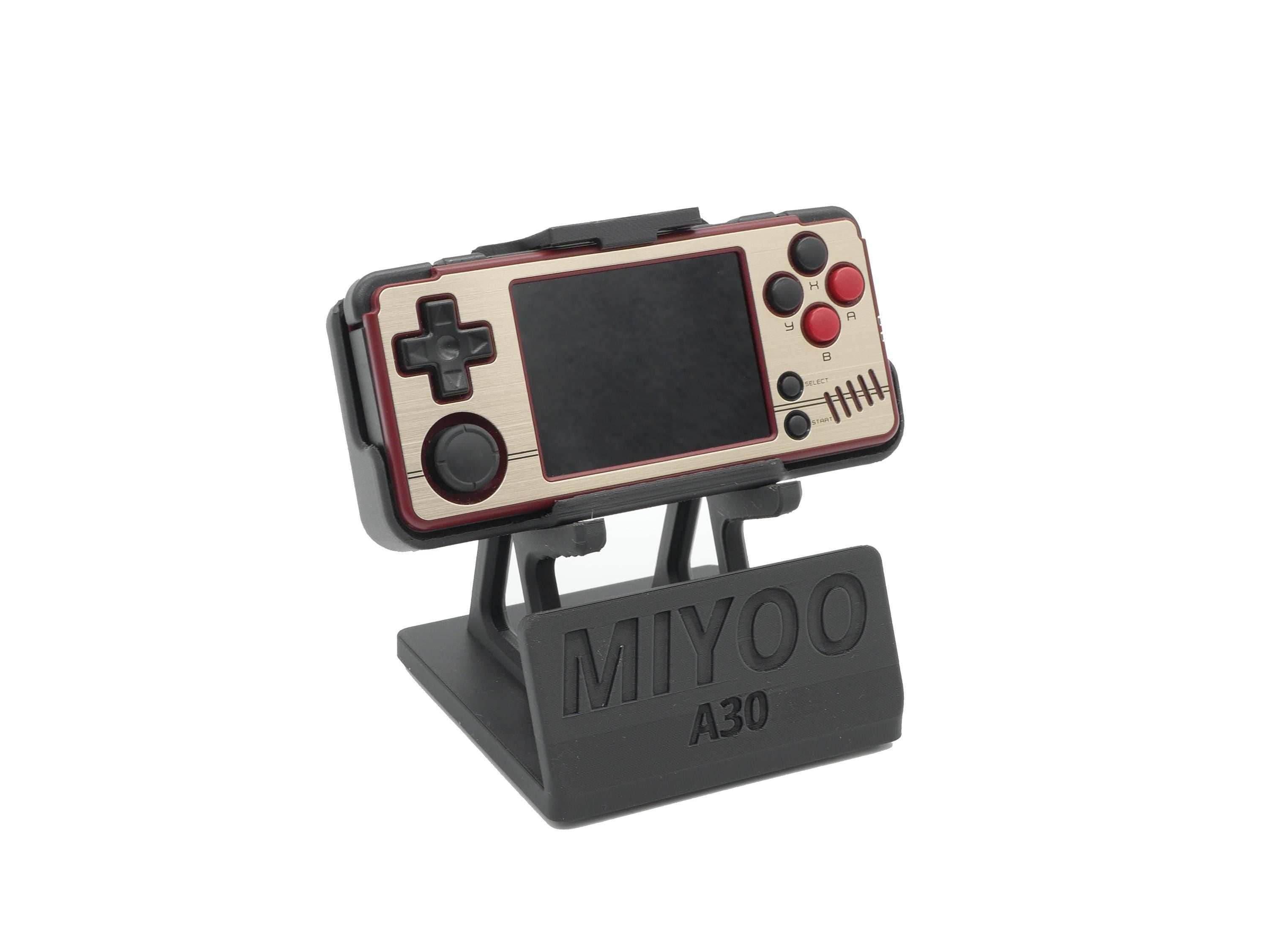Display Stand for Miyoo A30 with Charging Space | Dock Shelf Unit Gaming Retro Device Compatible with JCSFY Grips - Black