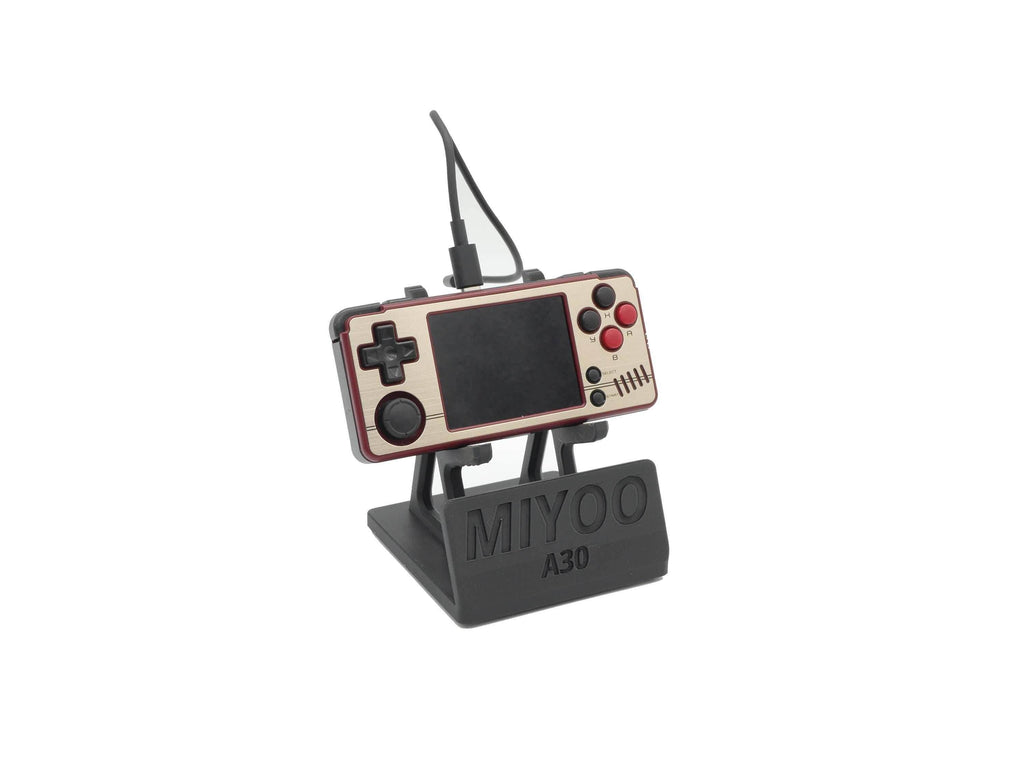 Display Stand for Miyoo A30 with Charging Space | Dock Shelf Unit Gaming Retro Device Compatible with JCSFY Grips - Black