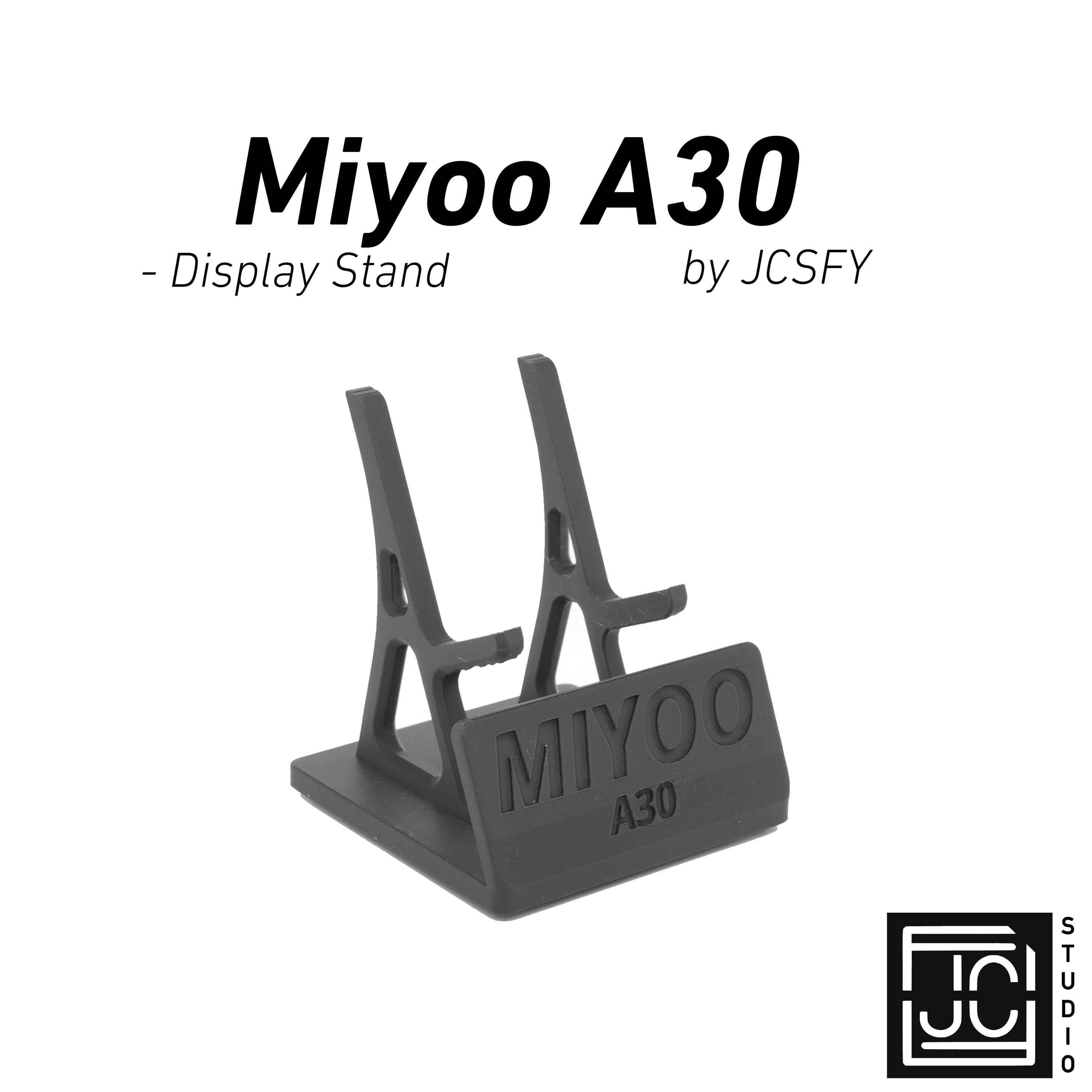 Display Stand for Miyoo A30 with Charging Space | Dock Shelf Unit Gaming Retro Device Compatible with JCSFY Grips - Black