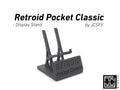 Display Stand for Retroid Pocket Classic with Charging Space | Dock Shelf Unit Gaming Retro Device Compatible with JCSFY Grips - Black