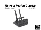 Display Stand for Retroid Pocket Classic with Charging Space | Dock Shelf Unit Gaming Retro Device Compatible with JCSFY Grips - Black