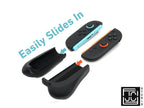 Comfort Felt Grips for Nintendo Switch 2 Joy-Con 2 Slim and Thick Slide On Handles Fits in Dock | Ergonomics with Textured Pattern V2 - L-Blue | R-Coral / Slim Pair Only