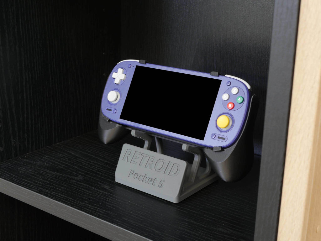 Display Stand for Miyoo A30 with Charging Space | Dock Shelf Unit Gaming Retro Device Compatible with JCSFY Grips - Black