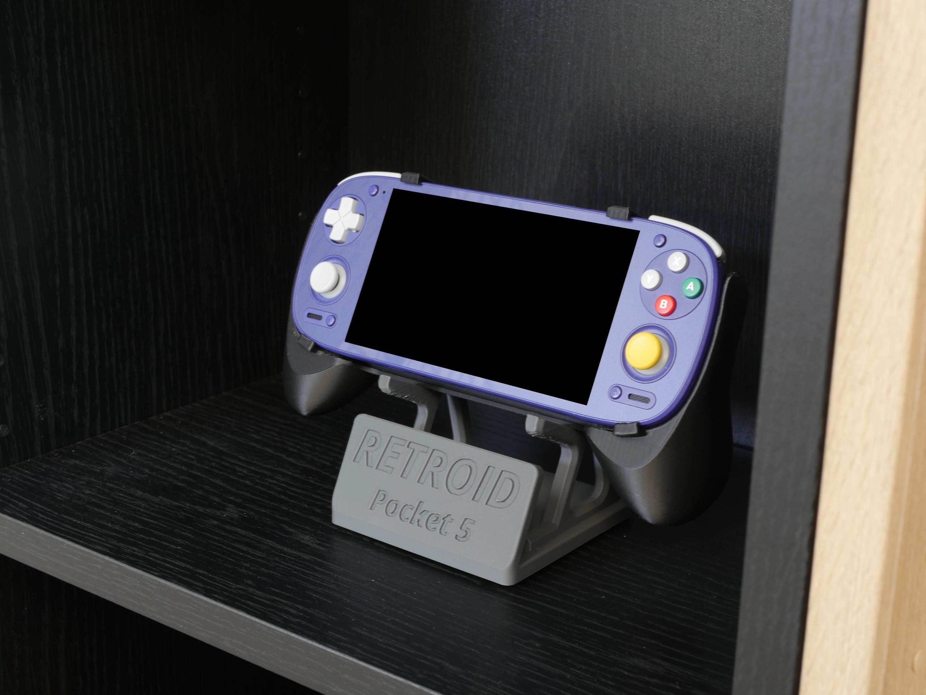 Display Stand for Miyoo A30 with Charging Space | Dock Shelf Unit Gaming Retro Device Compatible with JCSFY Grips - Black