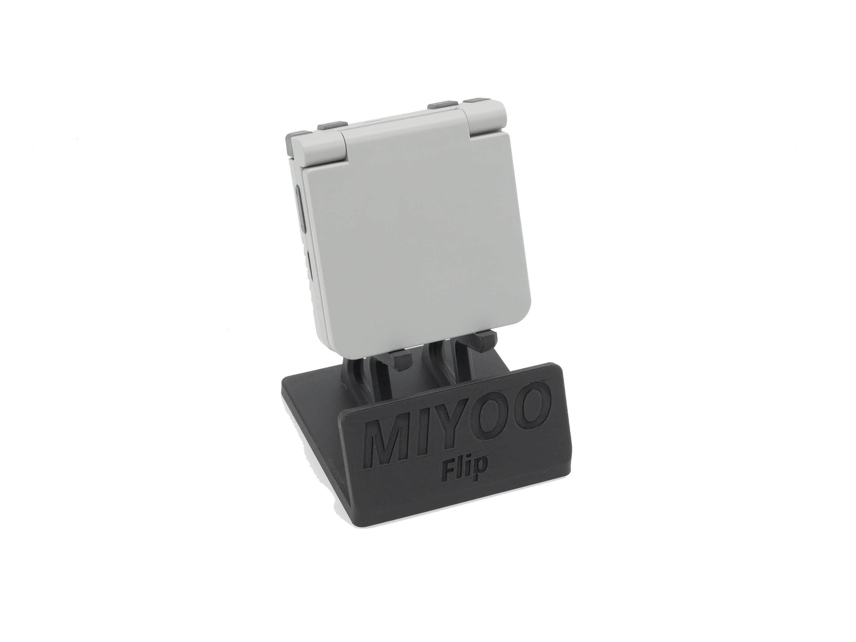 Display Stand for Miyoo Flip MFlip with Charging Space | Dock Shelf Unit Gaming Retro Device Compatible with JCSFY Grips - Black