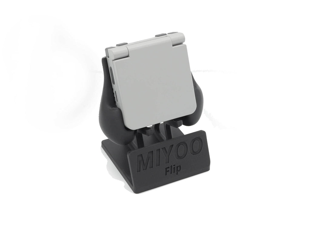 Display Stand for Miyoo Flip MFlip with Charging Space | Dock Shelf Unit Gaming Retro Device Compatible with JCSFY Grips - Black