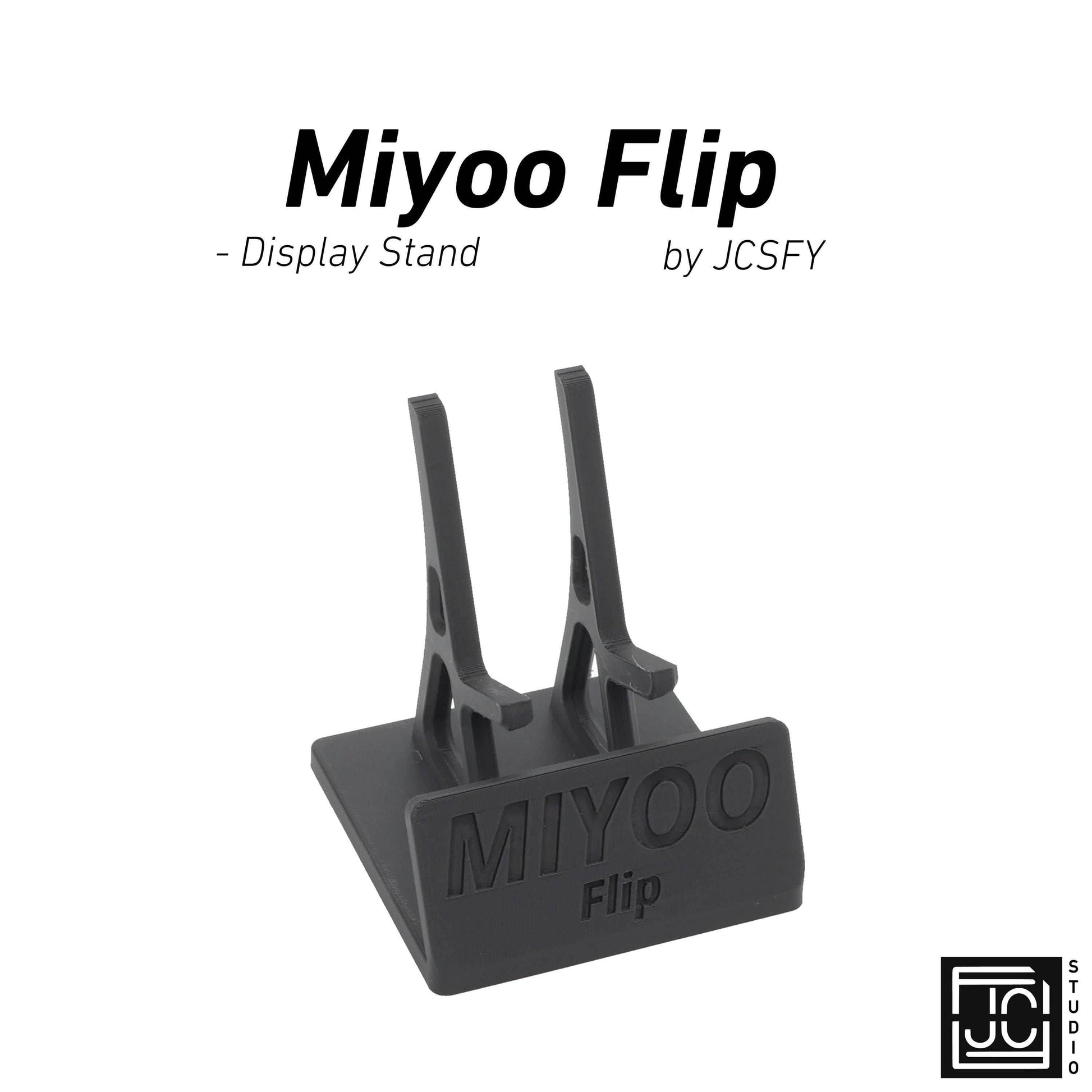 Display Stand for Miyoo Flip MFlip with Charging Space | Dock Shelf Unit Gaming Retro Device Compatible with JCSFY Grips - Black