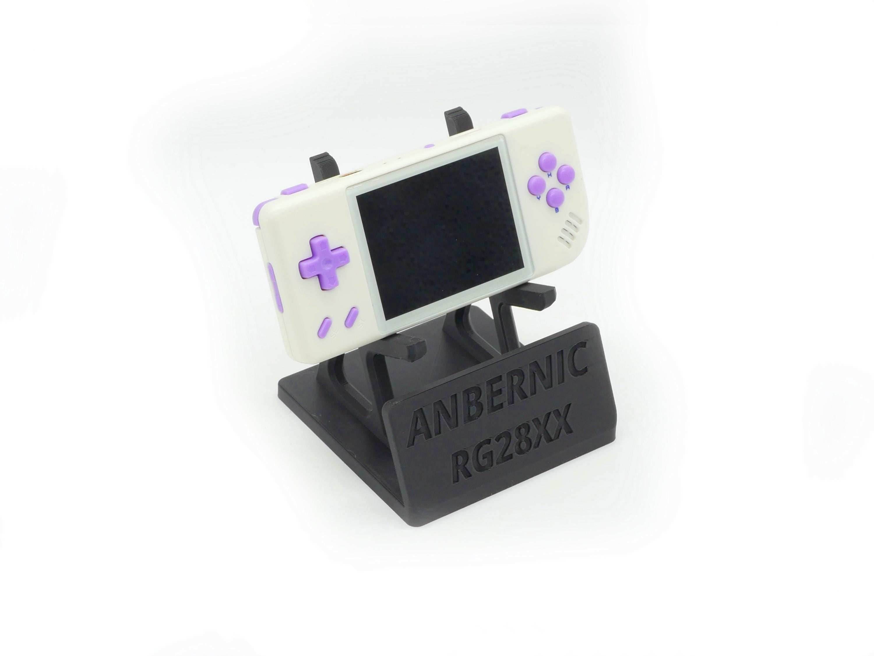 Display Stand for RG28XX Anbernic 28XX with Charging Space | Dock Shelf Unit Gaming Retro Device Compatible with JCSFY Grips - Black