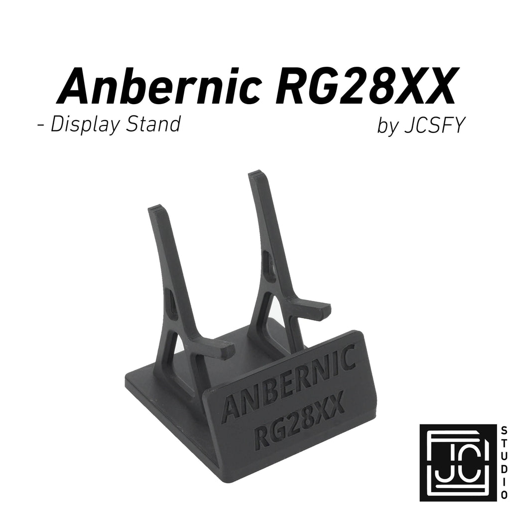 Display Stand for RG28XX Anbernic 28XX with Charging Space | Dock Shelf Unit Gaming Retro Device Compatible with JCSFY Grips - Black